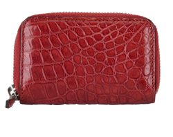 Gucci Small Zip Coin Purse, Leather, Red, 0959, B, 3*